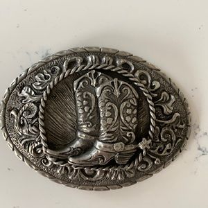 - Custom - Women’s belt buckle cowgirl boots metal buckle made in USA